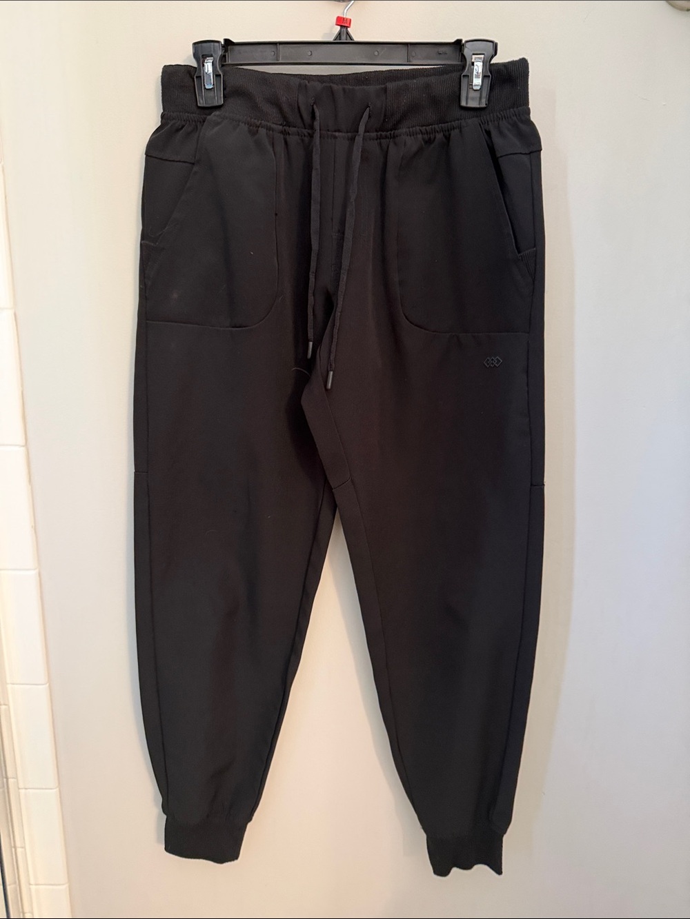 Men's Black Jogger Sweatpants with Drawstring Waist